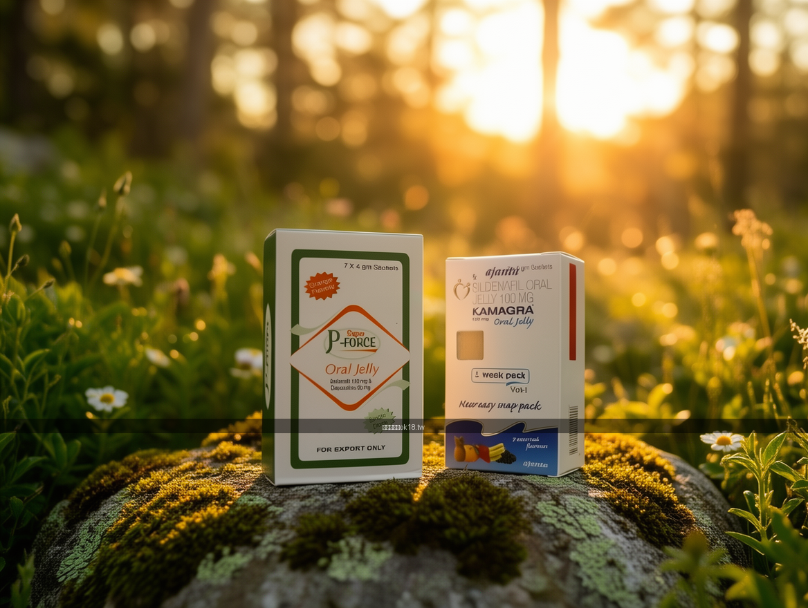 GOLDEN HOUR OUTDOOR with natural bokeh. Place the Super P-Force Oral Jelly and K
